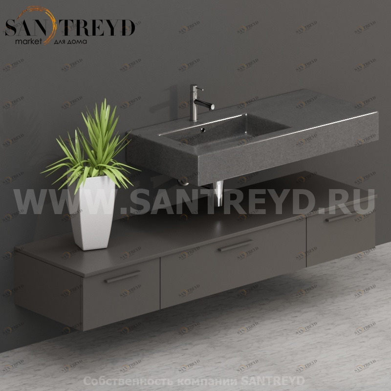 T18052AT2 Столешницы для использования в сочетании с тумбами и открытыми тумбами 180 см серая Globo ARREDO WOOD Италия Ceramica Globo