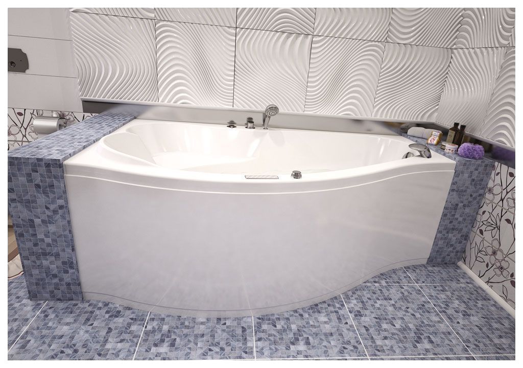 Акриловая ванна Aquanet Palma 170x90/60 L (каркас + смеситель Aquanet Practic 2 AF111-63B) 002040220018363100216780 - Вид №4