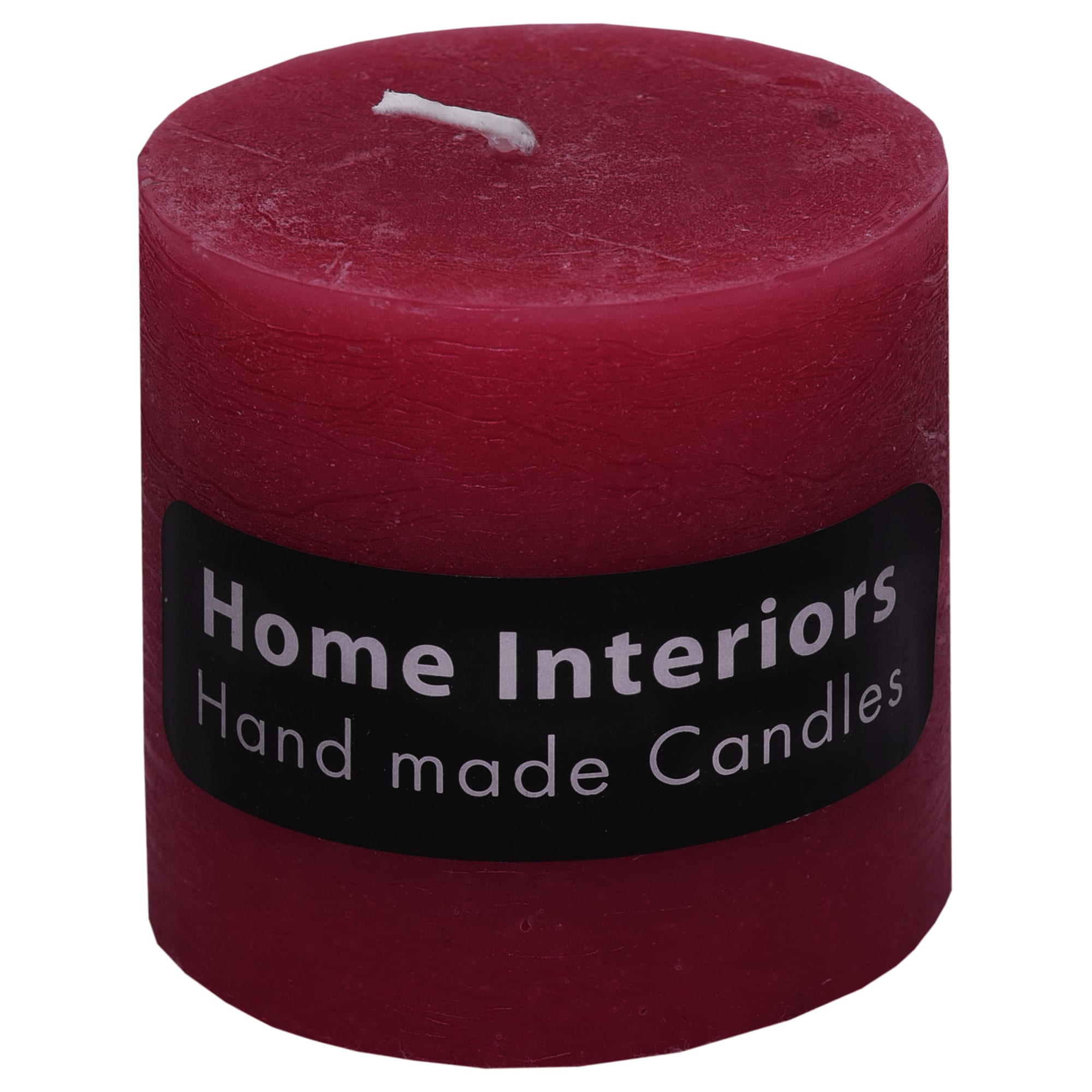 82606757 Свеча-столбик «Рустик» 7х8 см цвет бордо Santreyd 