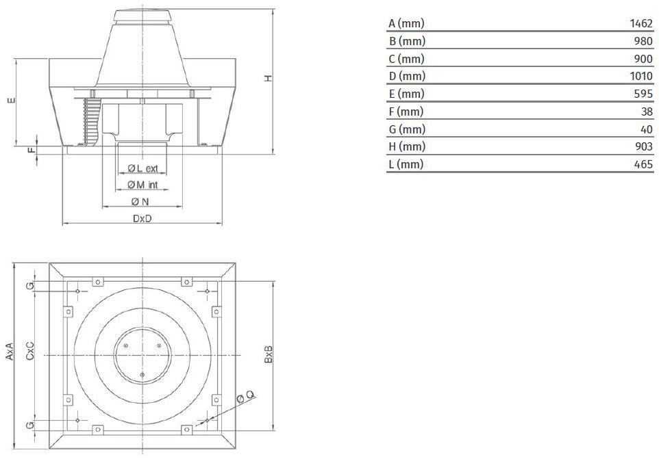 Vortice Центробежный крышный вентилятор с вертикальной разгрузкой Torrette tr-e-v 15192 - Вид №1