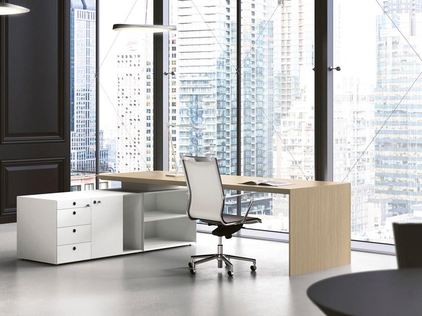 FANTONI Прямоугольный рабочий стол с системой управления кабелями Multipliceo F63dk102 - Вид №1