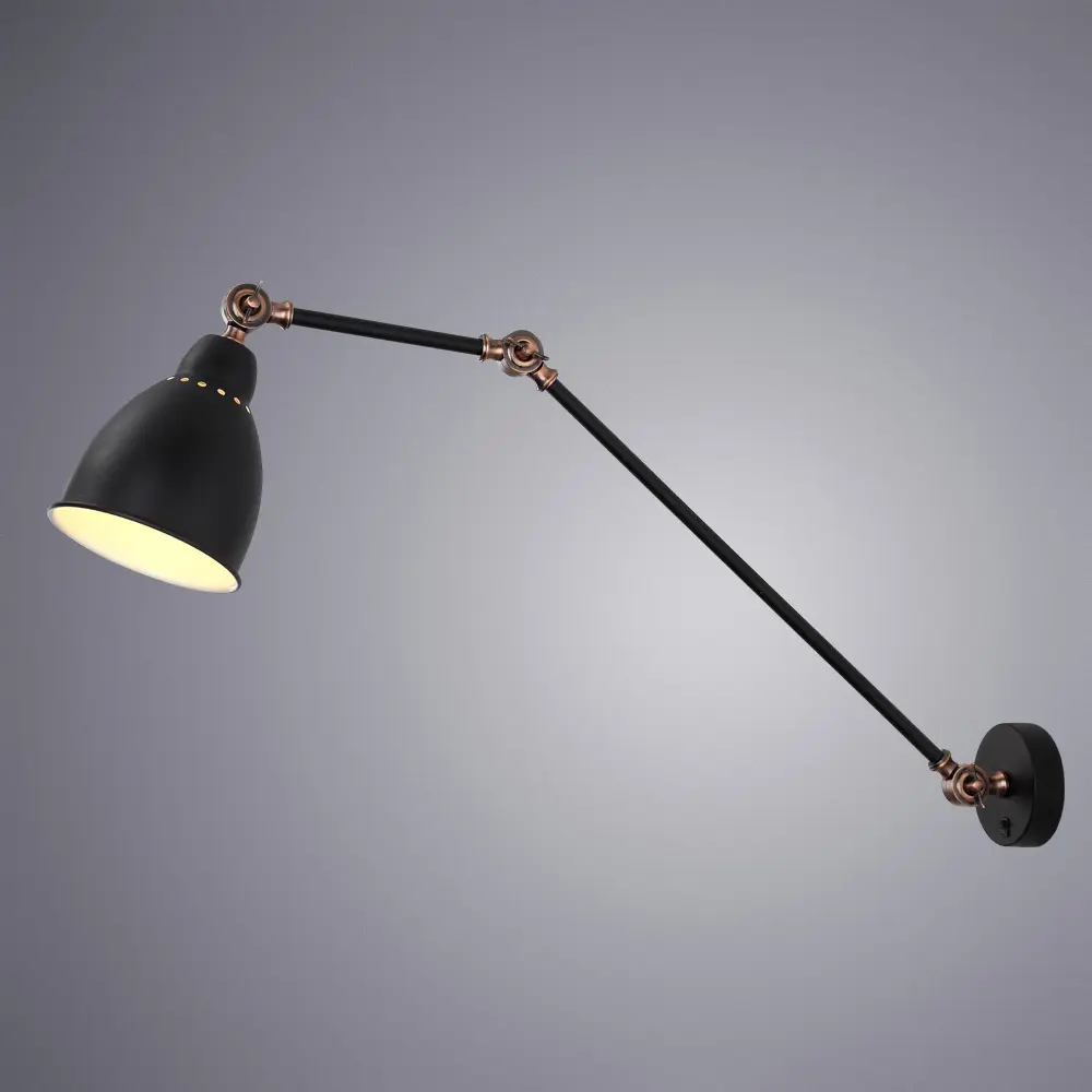 Настенный светильник Arte Lamp Braccio черный STLM-1521836 89390349  - Вид №1