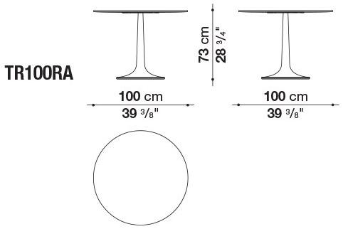 B&B Italia Outdoor Круглый садовый стол из бетона Fiore sun-id-1510807 - Вид №2