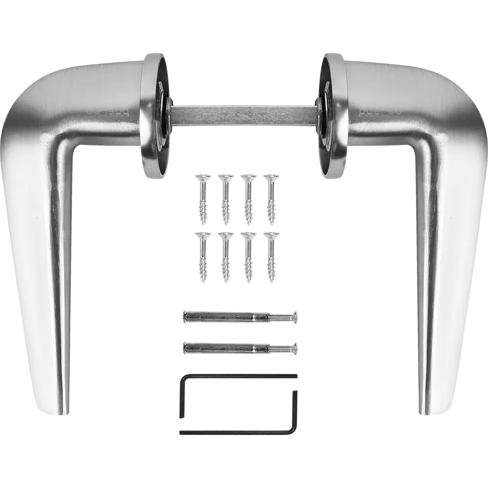 Дверные ручки Puerto Slim Макиато без запирания цвет матовый хром STLM-2180310 - Вид №1