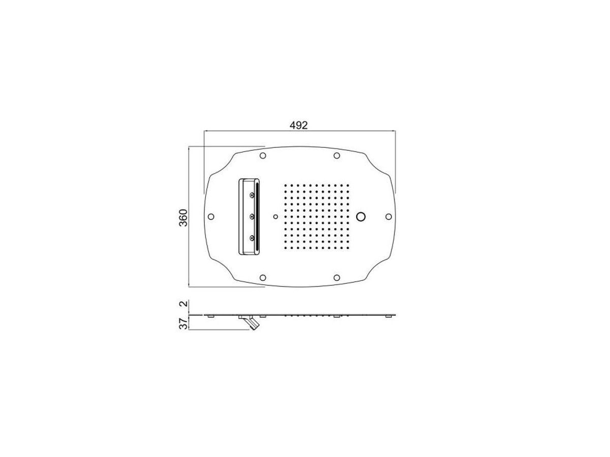 Традиционный встраиваемый душ CARIMALI MYDREAM COLONIAL 500X400 CROMOTERAPIA ARCH-00050528 - Вид №2