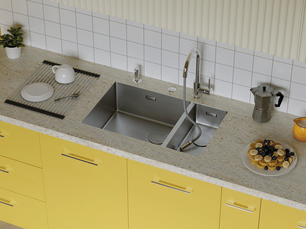 Кухонная мойка Taki 69-2-U/IF Side LG-L OMOIKIRI 4997051 - Вид №3