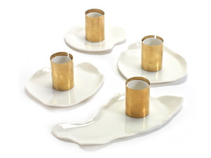 Набор из 4 фарфоровых подсвечников