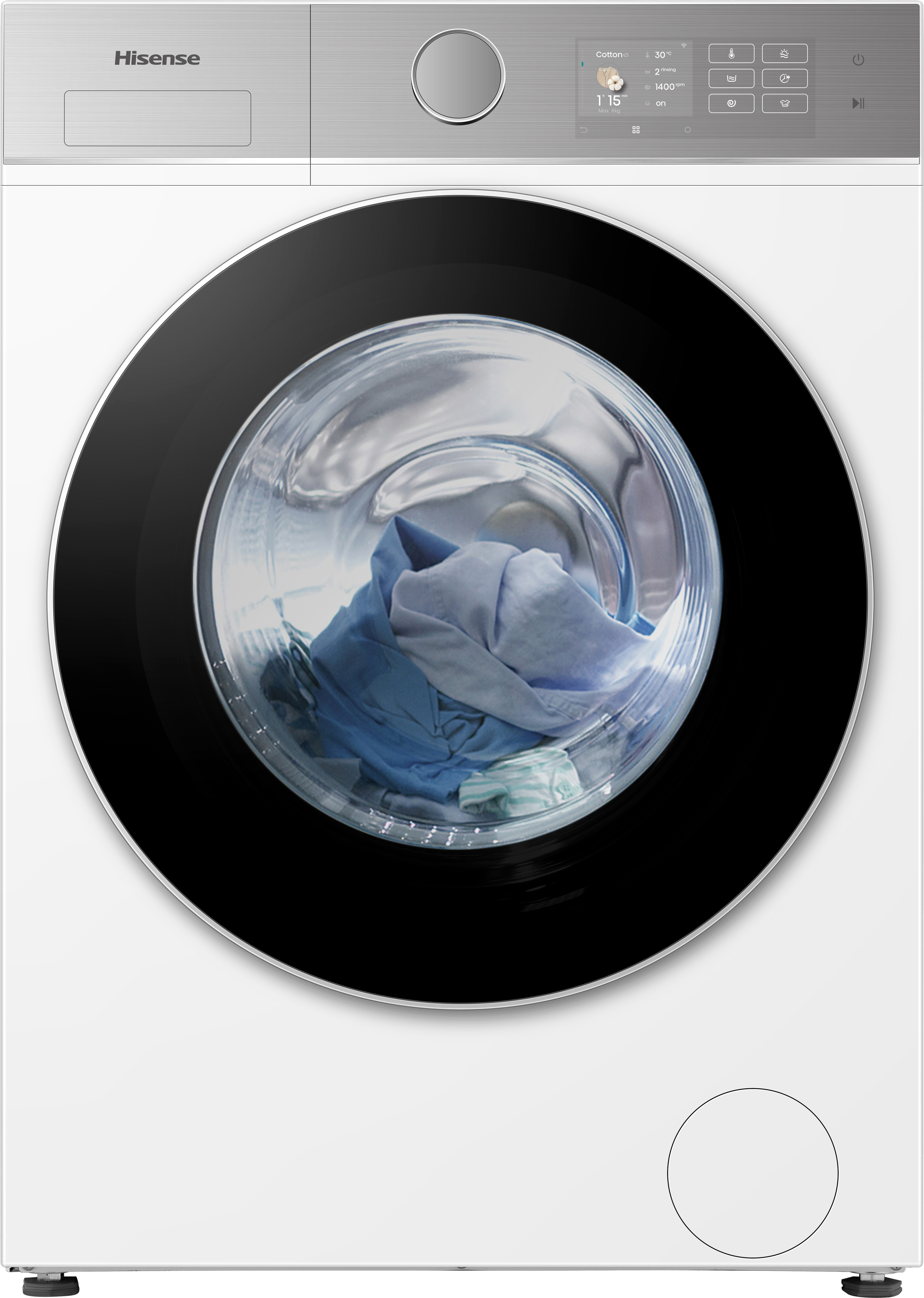 9281302 Стирально-сушильная машина Hisense WD5I8043BWF1 белый STDN-0117742 - Вид №1