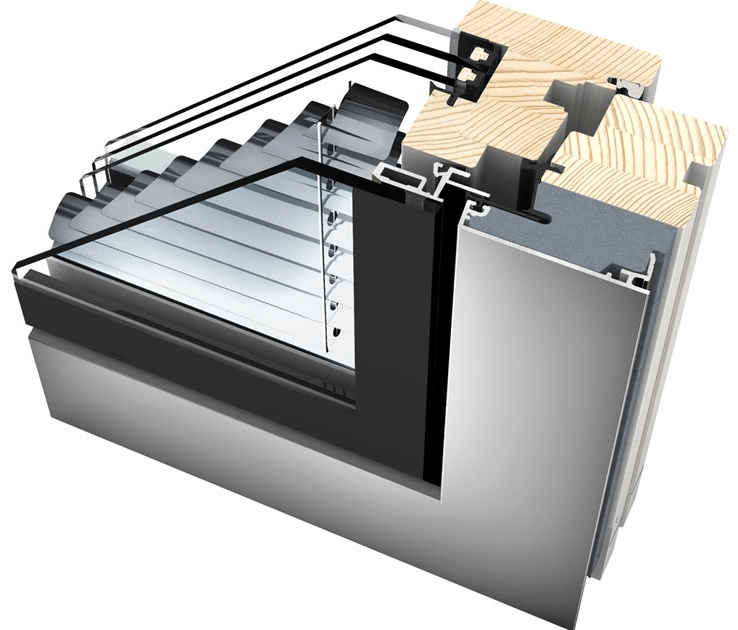 INTERNORM Italia Распашное окно из алюминия и дерева со встроенными жалюзи sun-id-1391157 - Вид №2