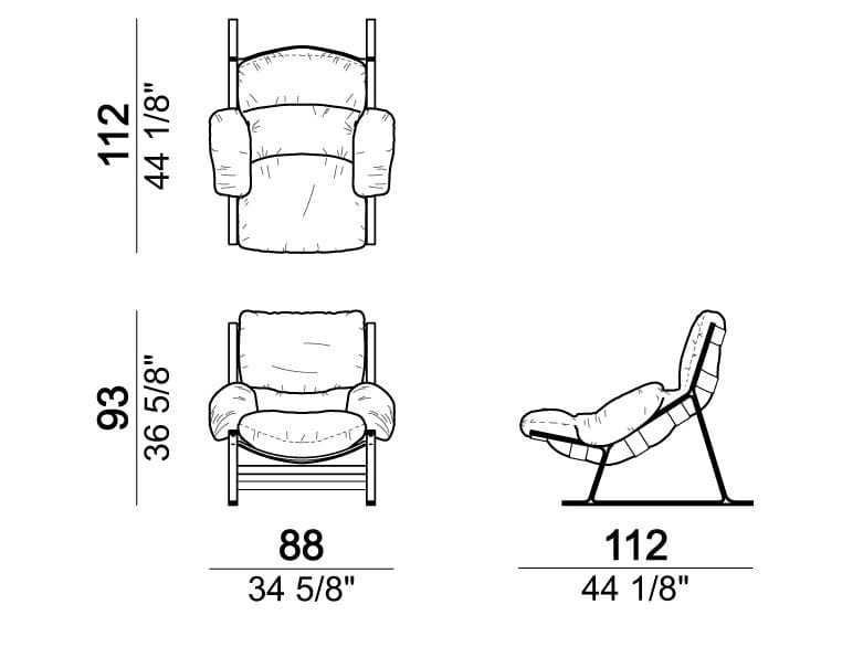 Кресло с салазками из ткани Arketipo BELAIR ARCH-00043740 - Вид №2
