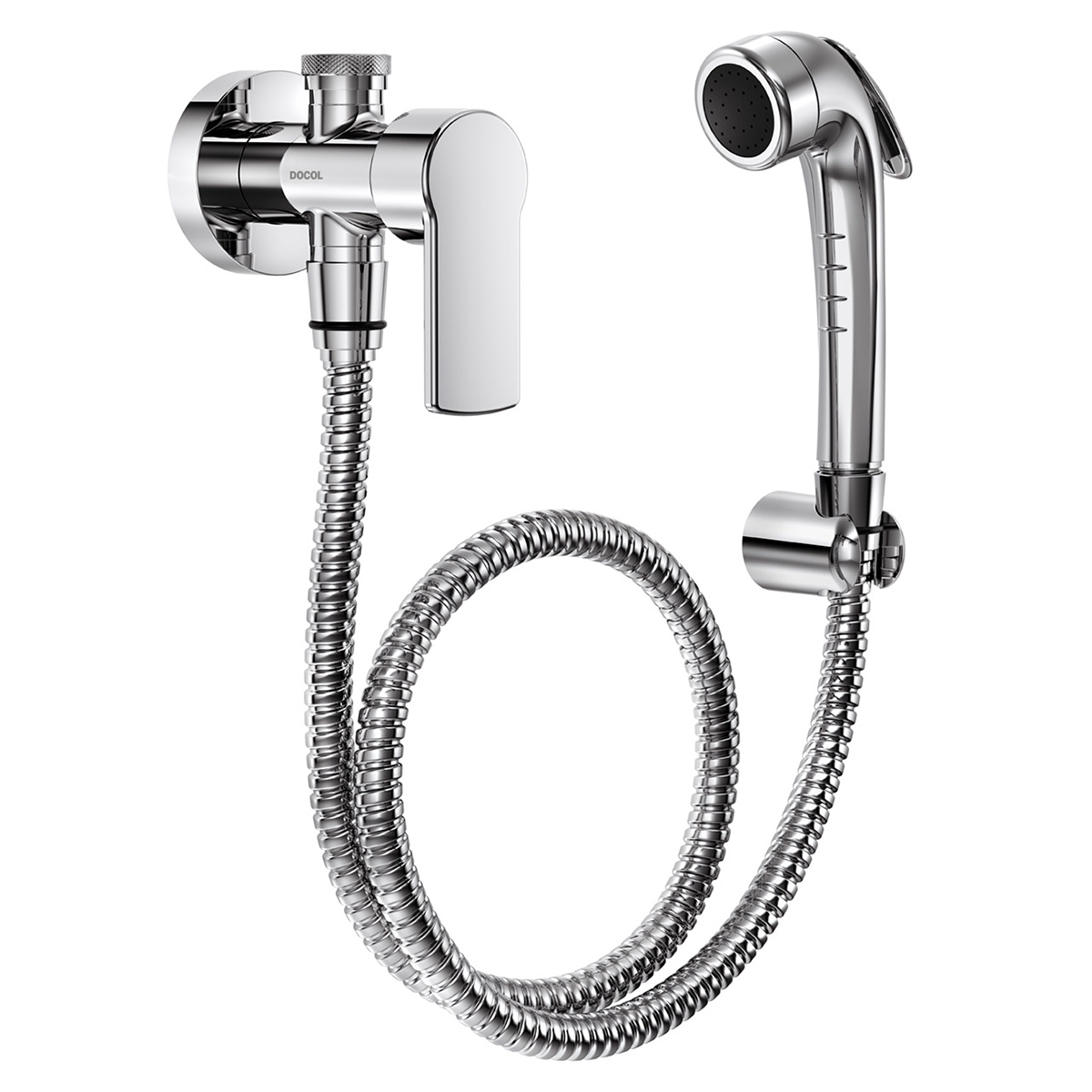 00848806 Гигиенический душ с краном 1/2" и краном из полированного никеля Docol ARGON 