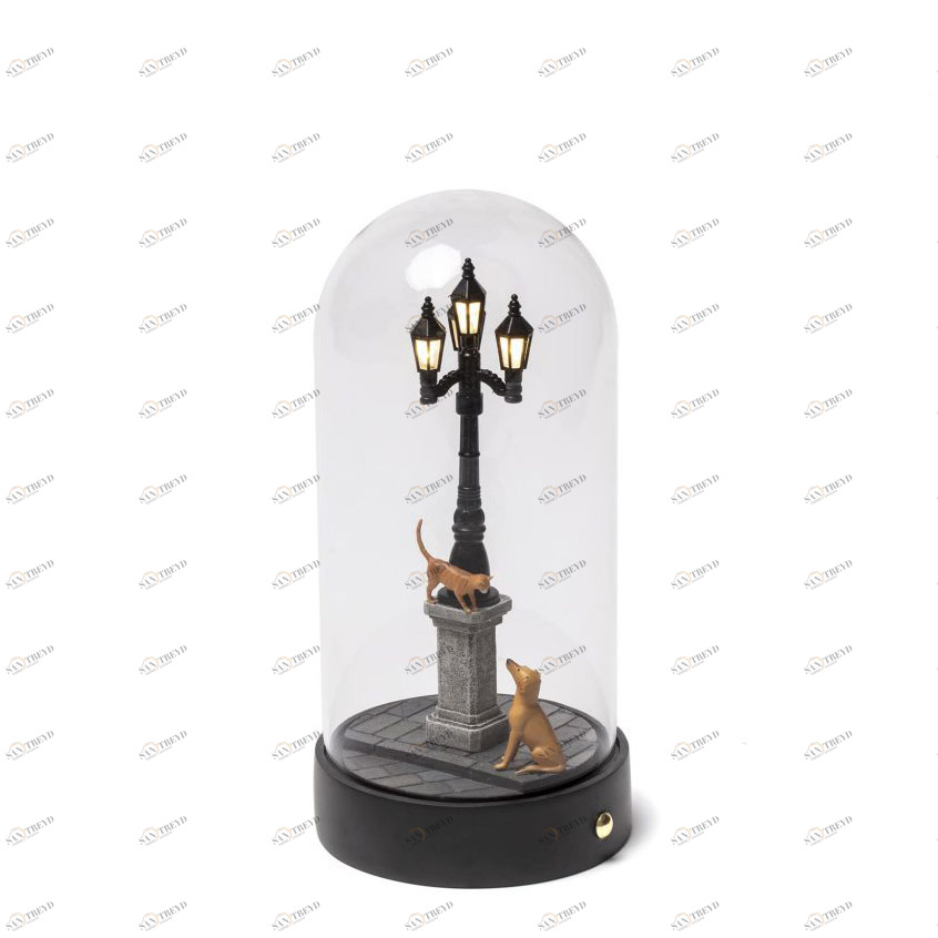 Настольная лампа 22,8х11,2 грецкий орех My Little Evening 10464 SELETTI ФОНАРЬ 00-3882473 Коричневый;черный 