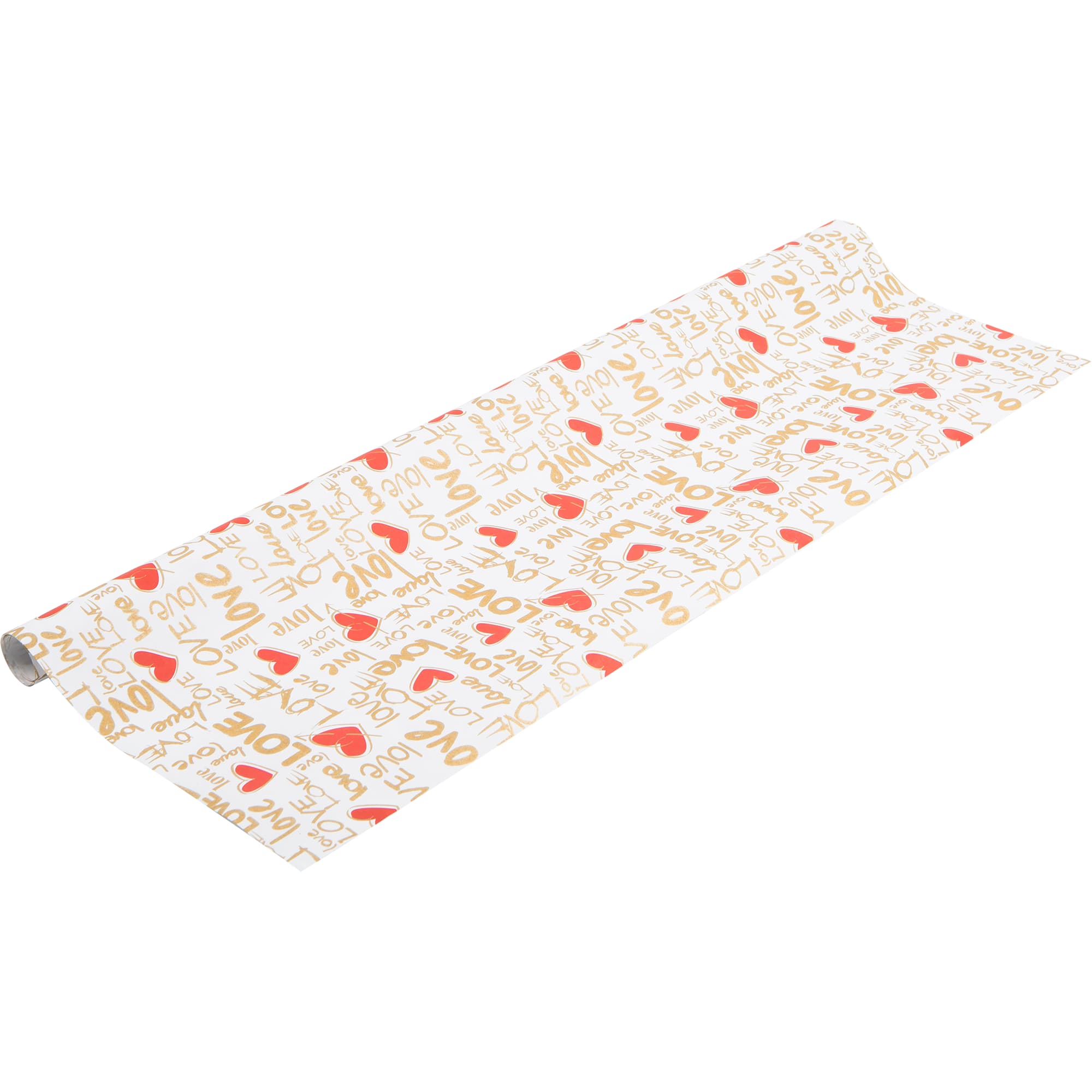 82569371 Бумага упаковочная «Красно-золотая любовь» 100x70 см Santreyd  - Вид №1