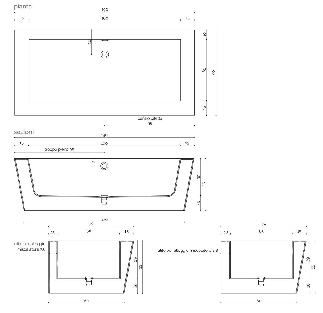 Прямоугольная ванна Corian® Acquapazza Corian ® elements ARCH-00046128 - Вид №2