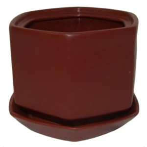 Горшок цветочный Goncar Меркурий 11x13.5x11 см v1 л керамика бордовый 82126331 STLM-2041376