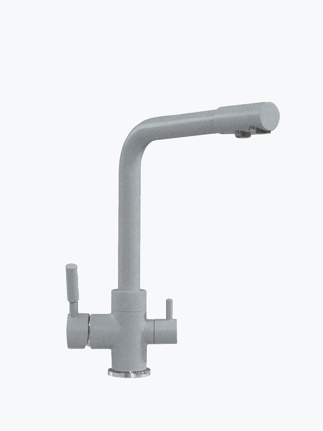 627505 Смеситель кухонный "Высокий Дуо" в тон мойки Polygran  - Вид №5