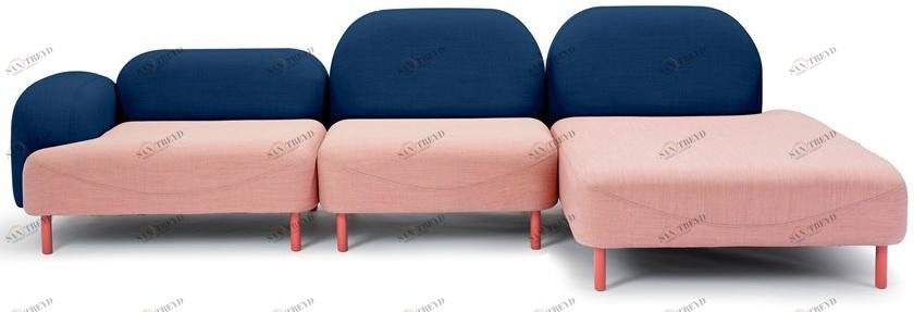 Deadgood Секционный модульный диван из ткани 3-х местный sun-id-1421029