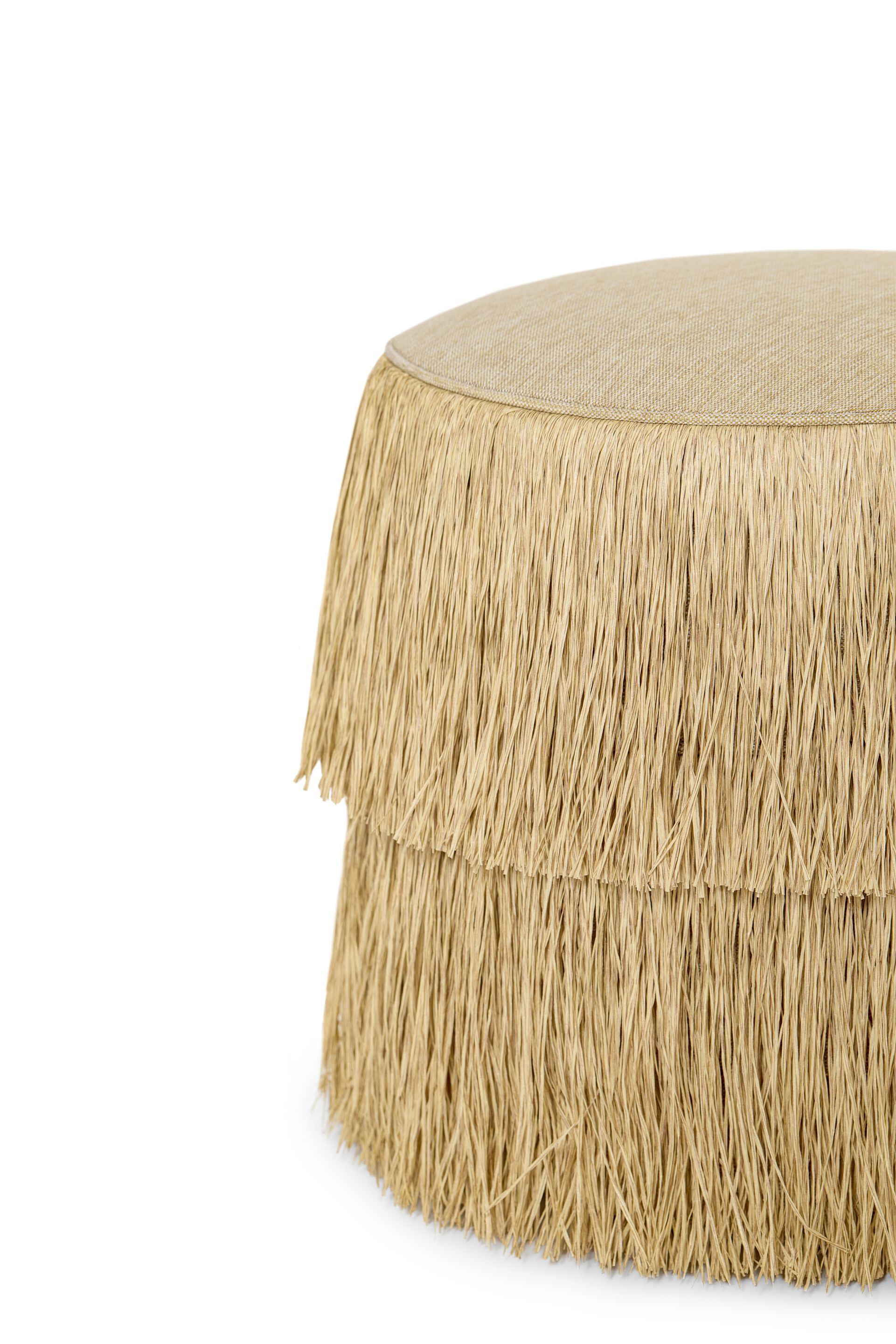 Круглый пуф из ткани Munna FRINGES ARCH-00040369 - Вид №1