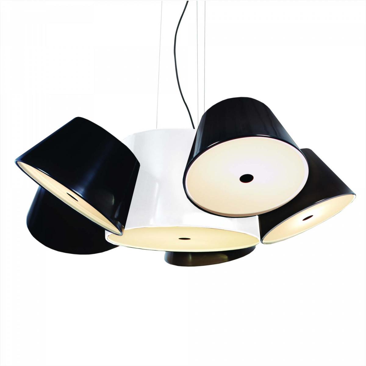 094004 Люстра 5 бело-черная Marset Tam Tam 