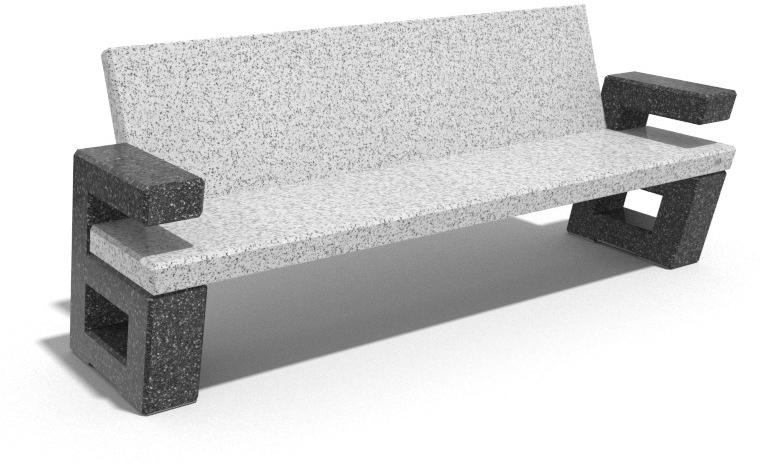 ENCHO ENCHEV - ETE Бетонная скамья со спинкой sun-id-1475723 - Вид №4