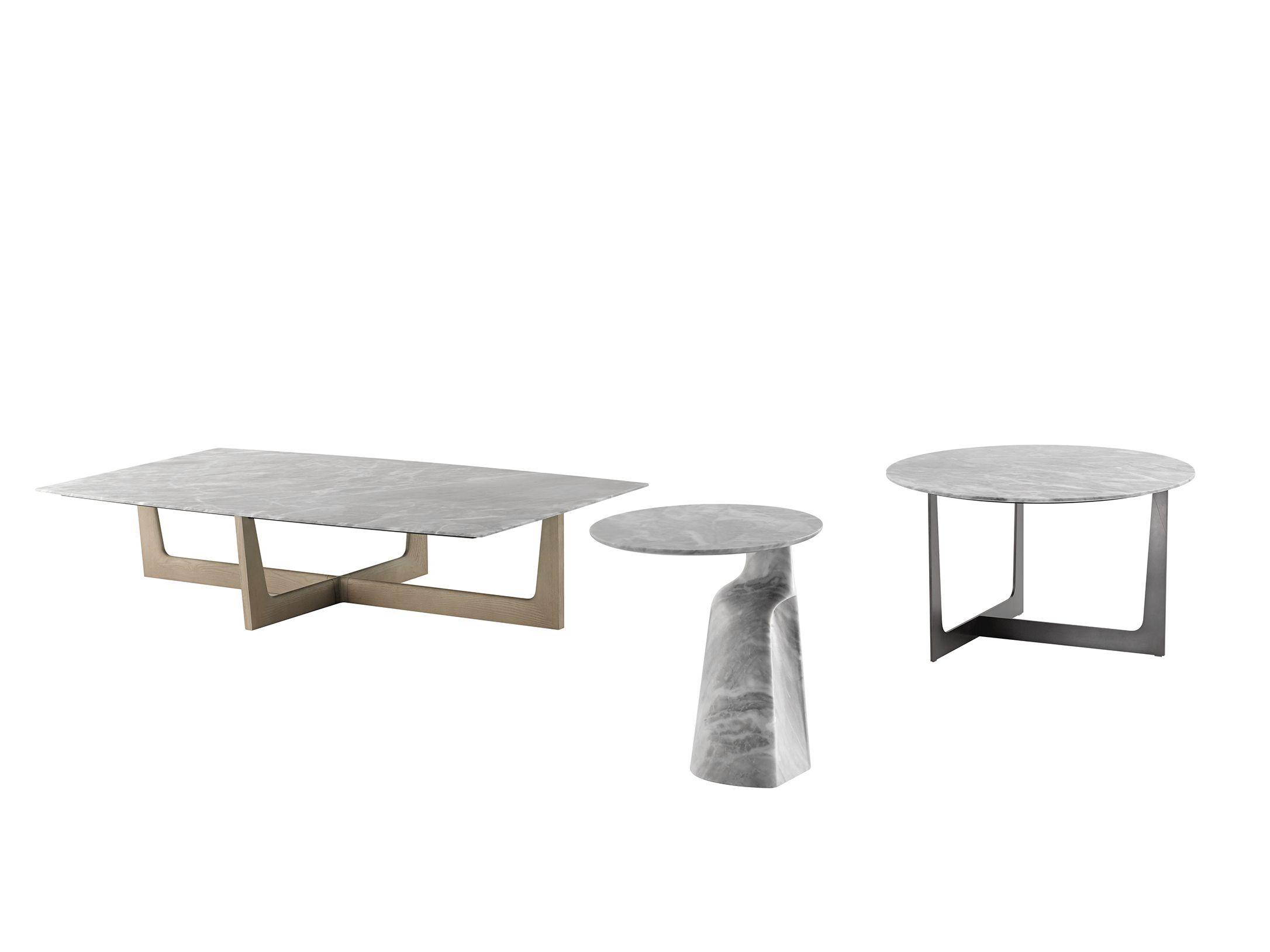 Круглый мраморный журнальный столик Poltrona Frau коллекция-столы и стулья ARCH-00139435 - Вид №1