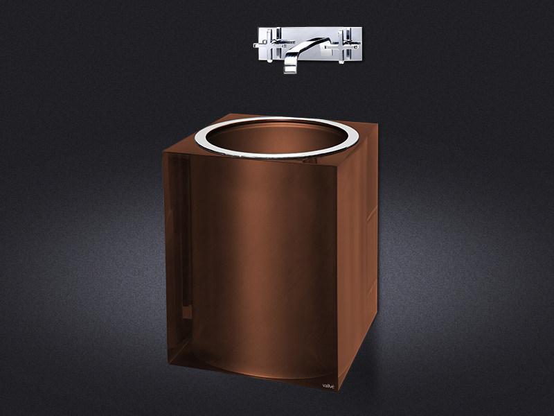 2608019 Подвесная раковина настенная овальная Vallvé Bronze gloss белая - Вид №1