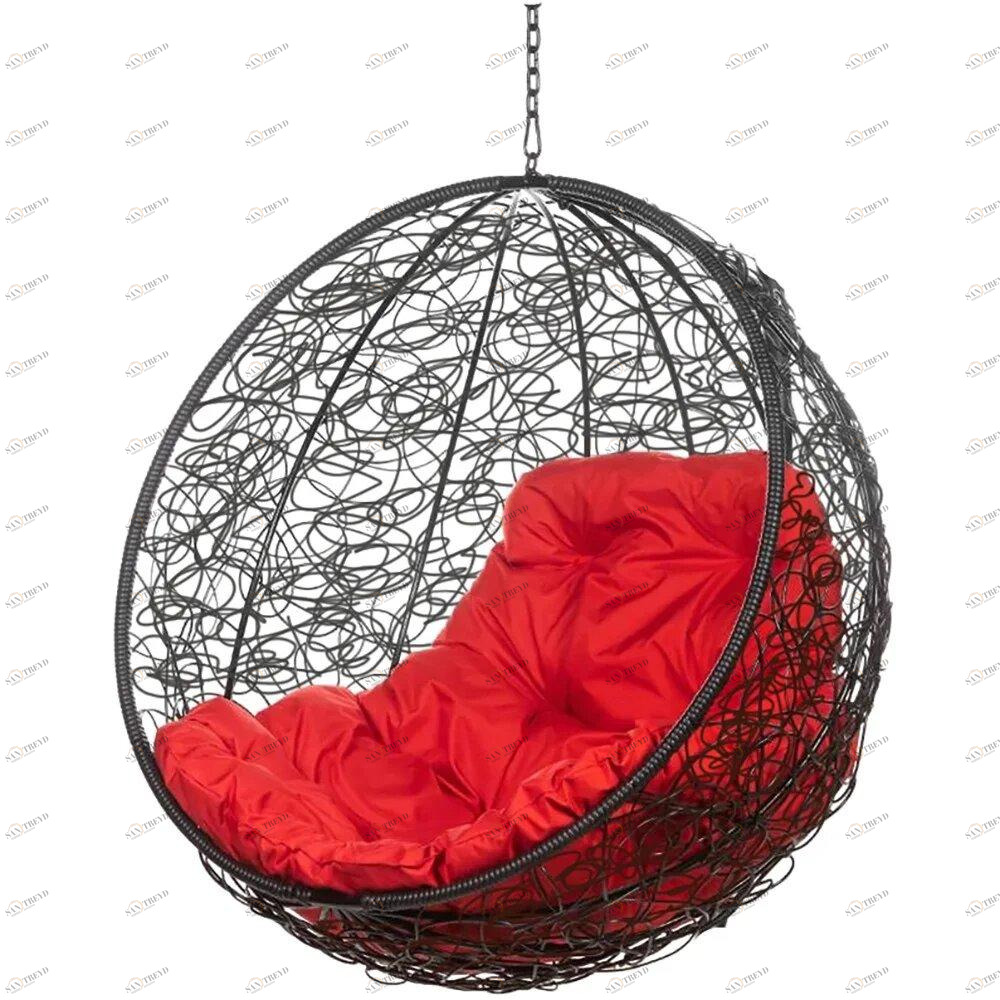 Подвесное кресло черное с красной подушкой Kokos Black BS BIGARDEN  00-3974093 Черный 