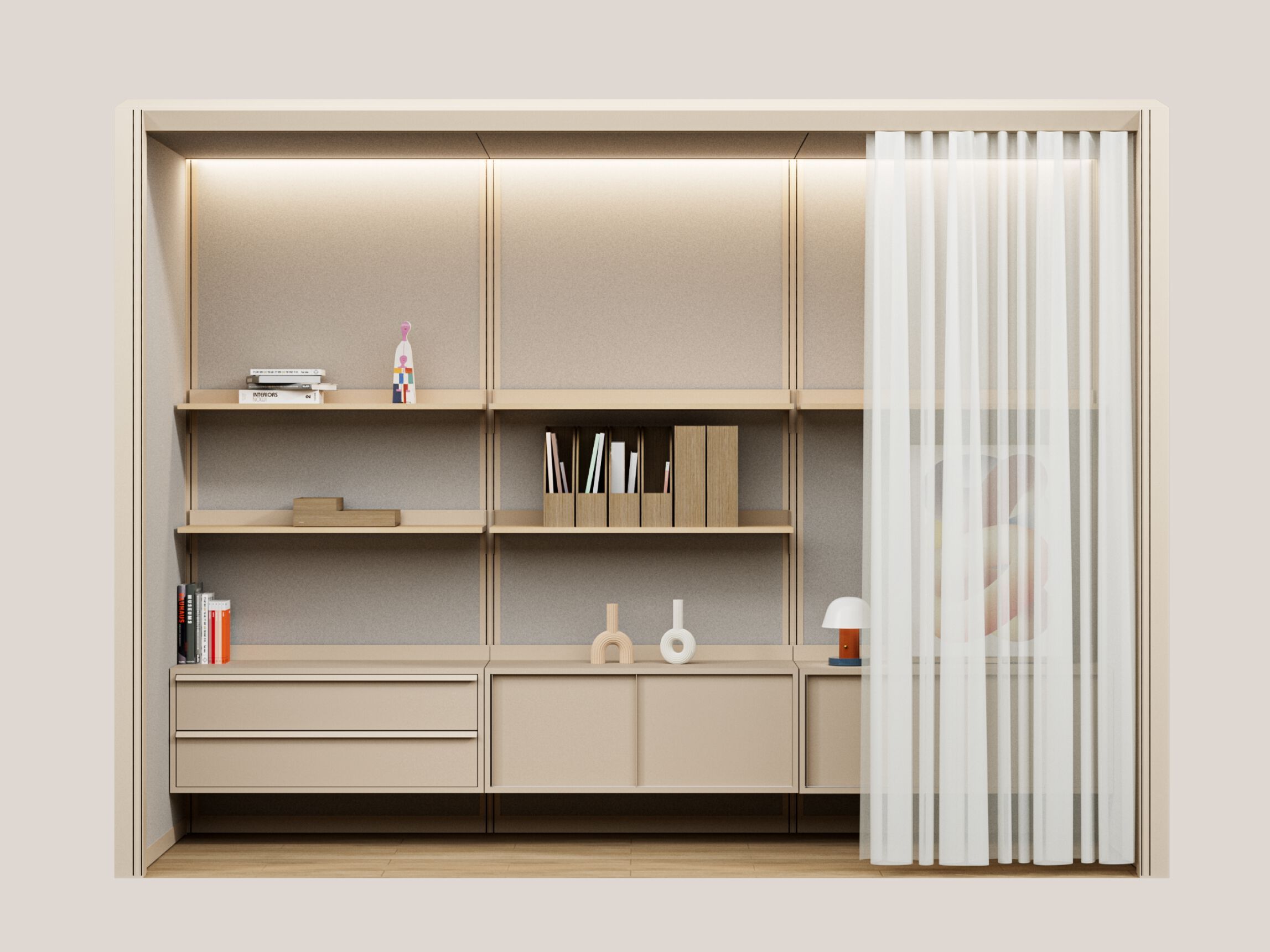 Алюминиевый модульный офисный остров с порошковым покрытием Mute ARCH-00039226