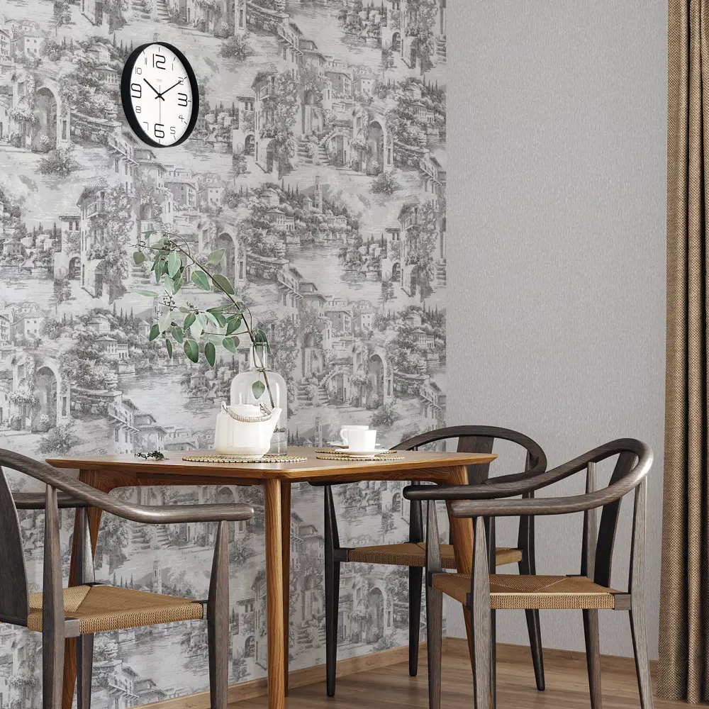 Обои флизелиновые Palitra Home Village серые 1.06 м HC31248-41a 89435686 STLM-2108166 - Вид №4