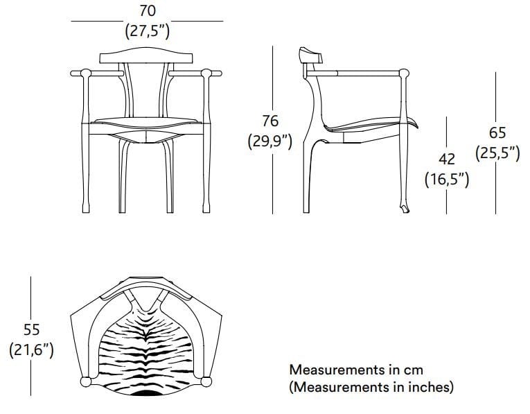 Стул из ясеня с подлокотниками и встроенной подушкой BD Barcelona Гаулино ARCH-00065731 - Вид №23
