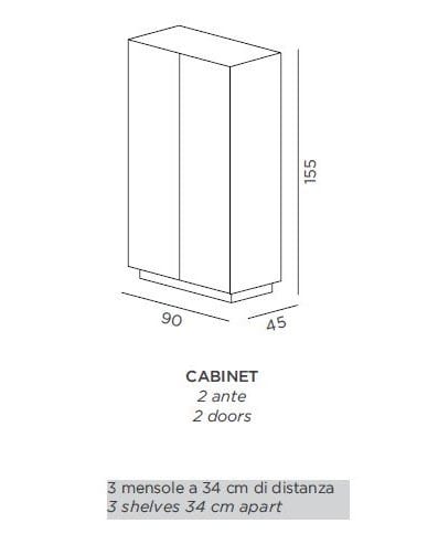 Шкаф из нержавеющей стали с распашными дверями DE CASTELLI Iridium Edition ARCH-00061918 - Вид №3