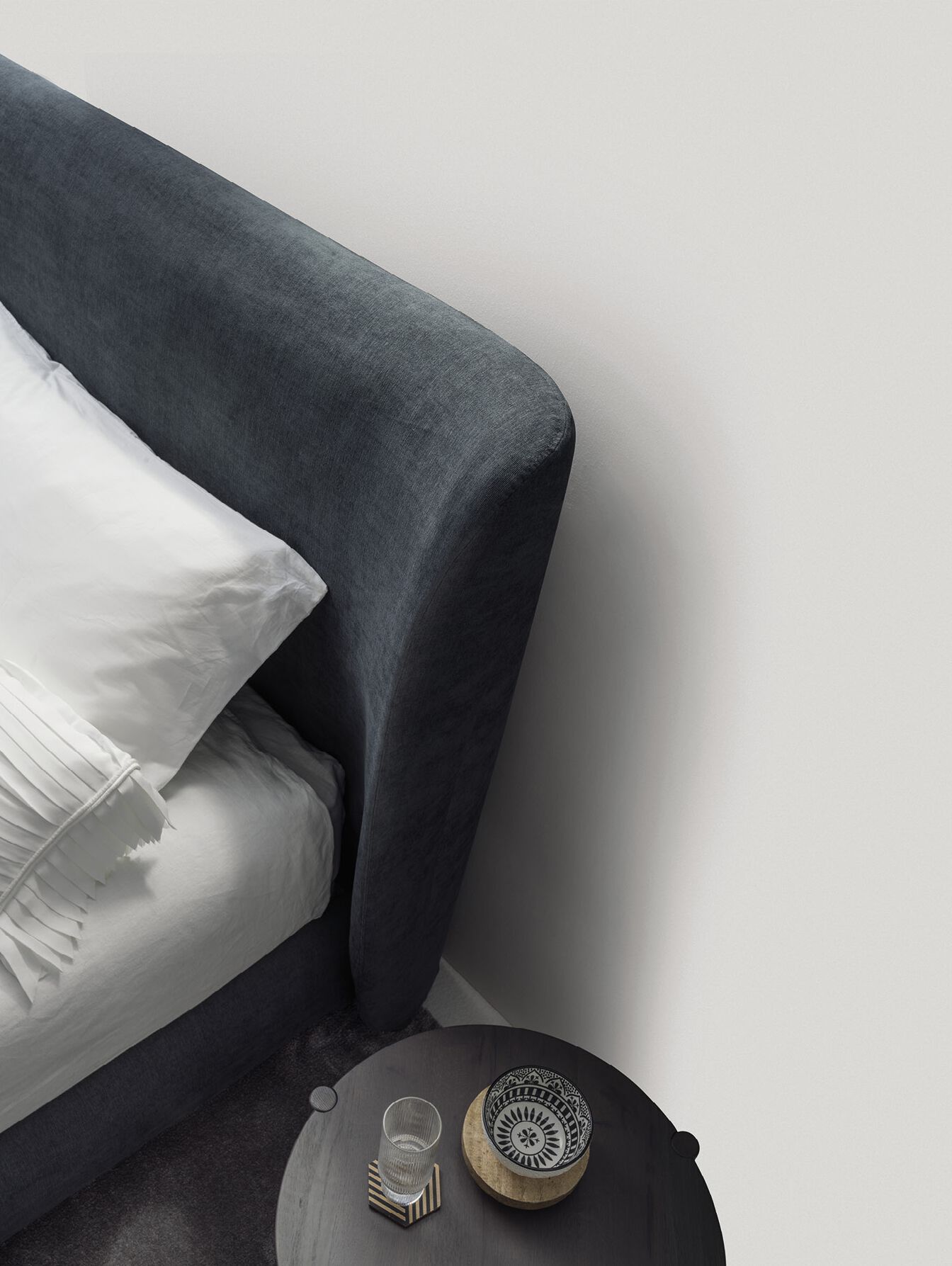 Двуспальная кровать с мягким изголовьем Devina Nais LEAF ARCH-00067826 - Вид №1