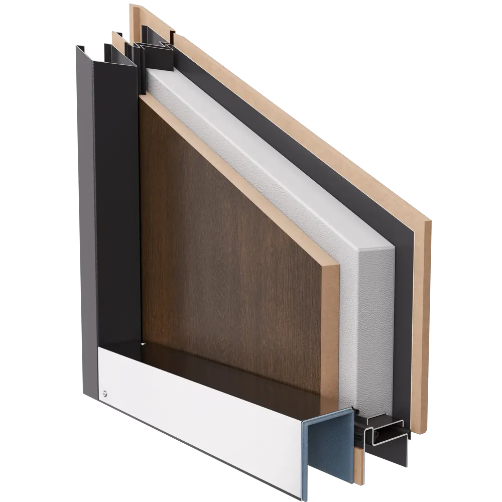 Дверь металлическая Термо С-2 РР, 880 мм, левая, цвет грецкий орех TOREX STLM-2164741 - Вид №7