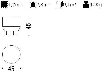Moroso Круглый пуф из ткани Deco futura sun-id-1452220 - Вид №1