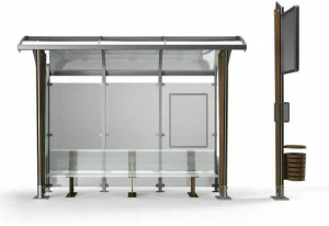 Metalco Навес Corten ™ для автобусной остановки