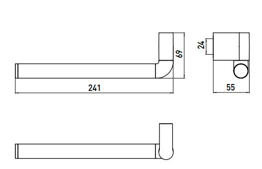 3555 001 00 Полотенцедержатель Emco System Santreyd - Вид №1