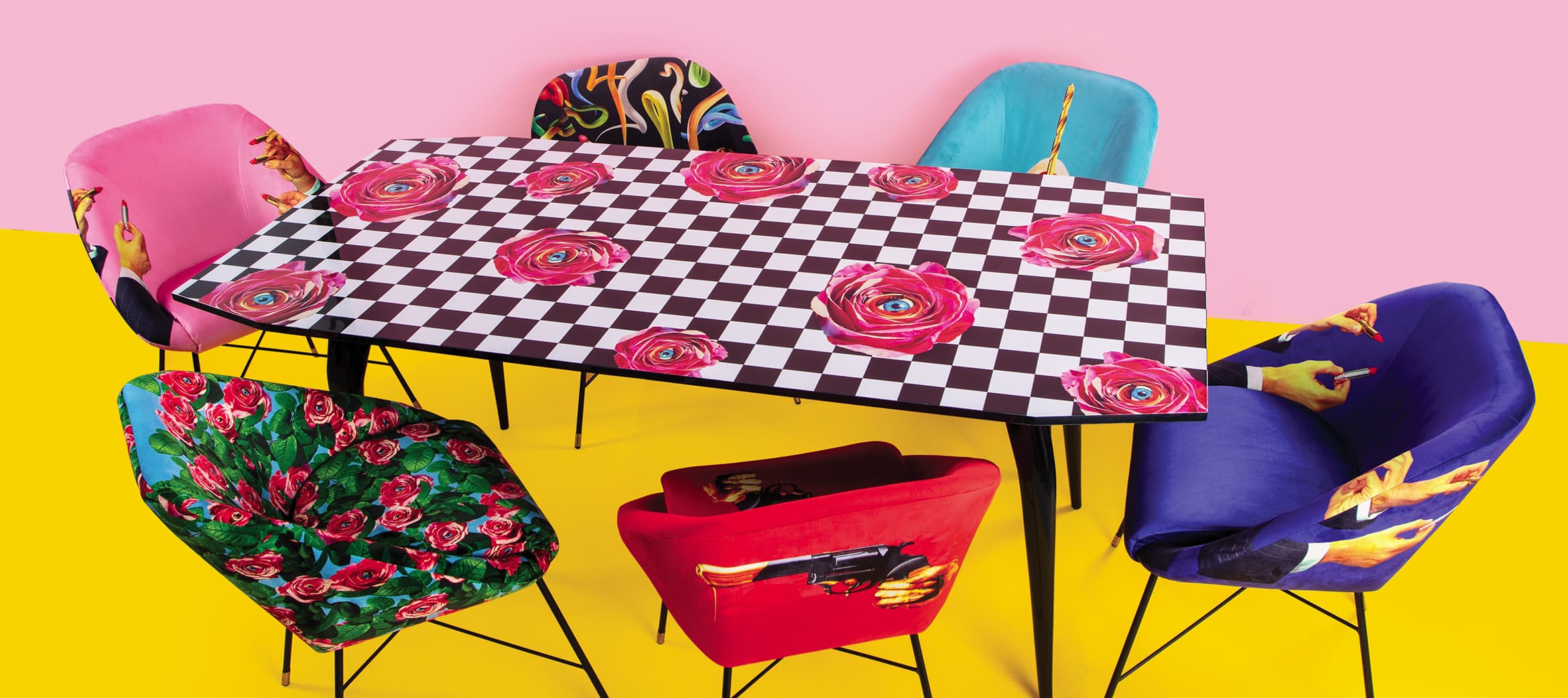 Мягкий тканевый стул с подлокотниками Seletti Seletti wears Toiletpaper ARCH-00087440 - Вид №7