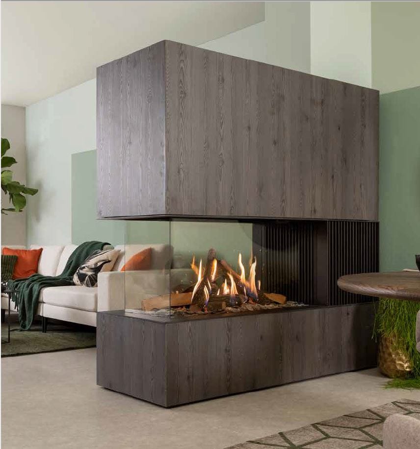 Газовый тройной закрытый камин KALFIRE GP115/55R ARCH-00150060 - Вид №1