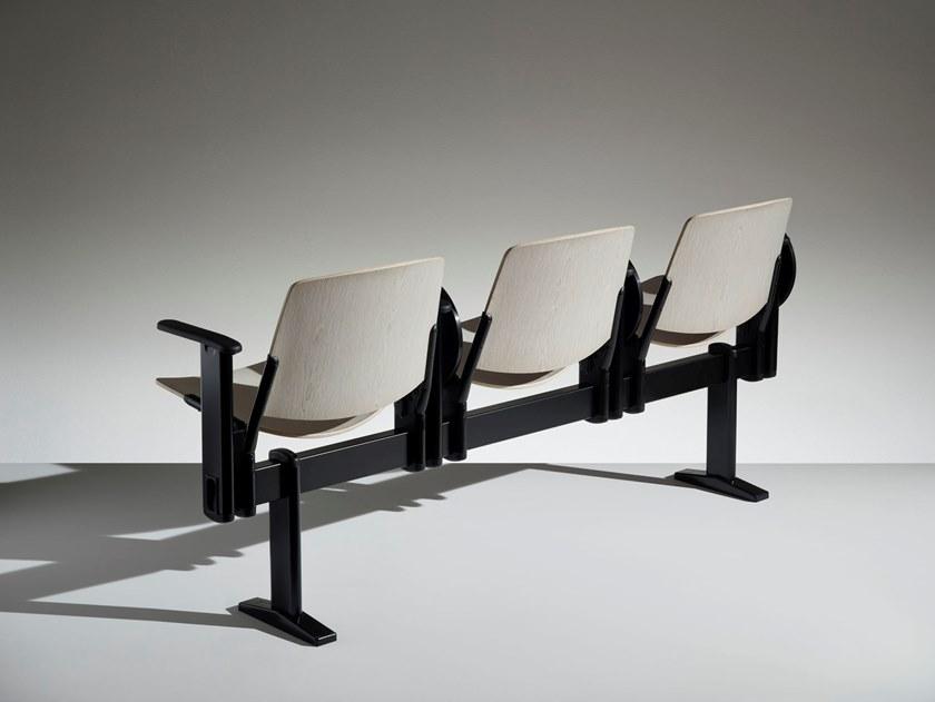 LAMM Сиденье на деревянной балке с подлокотниками с клапаном New modulamm sun-id-1420144 - Вид №3