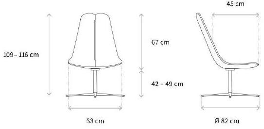 Wagner Кресло поворотное на 4-х спицах с подлокотниками W-lounge sun-id-1383325 - Вид №1