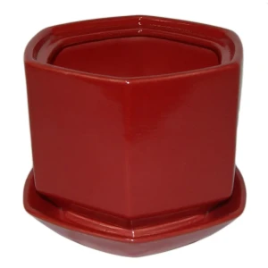 Горшок цветочный Goncar Меркурий 11x13.5x11 см v1 л керамика красный 82126335 STLM-2096605