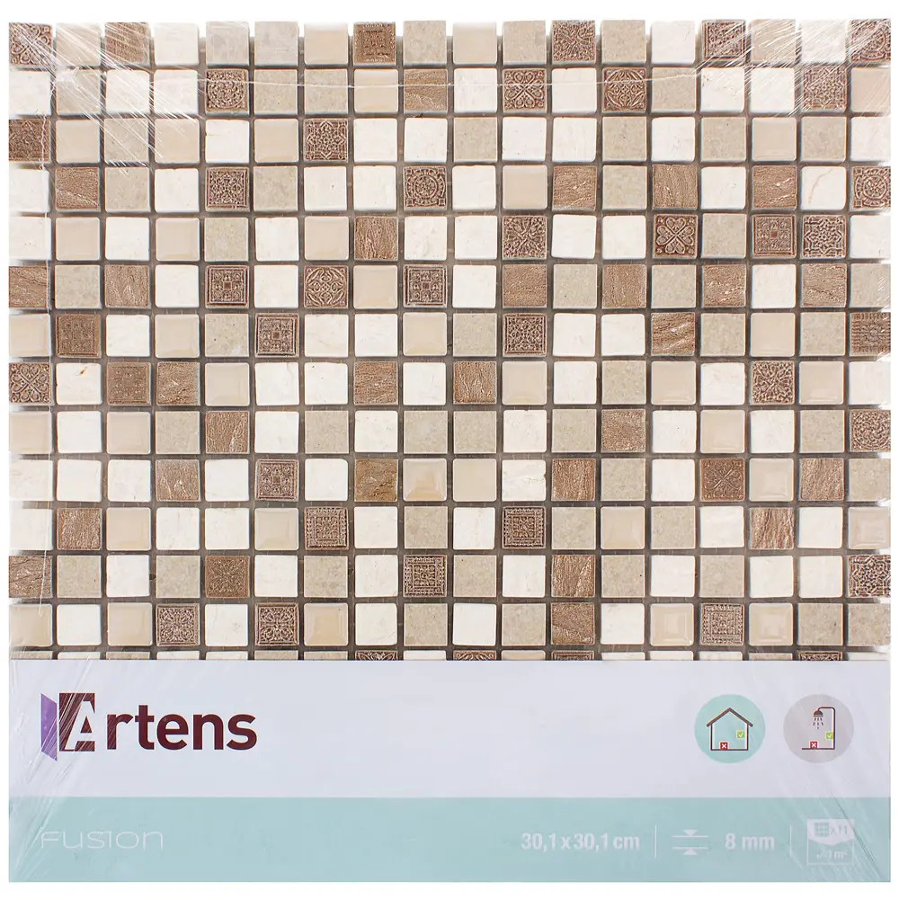 Мозаика мраморная Artens Fsn 30x30 см цвет бежевый 18731514 STLM-2114405 - Вид №8