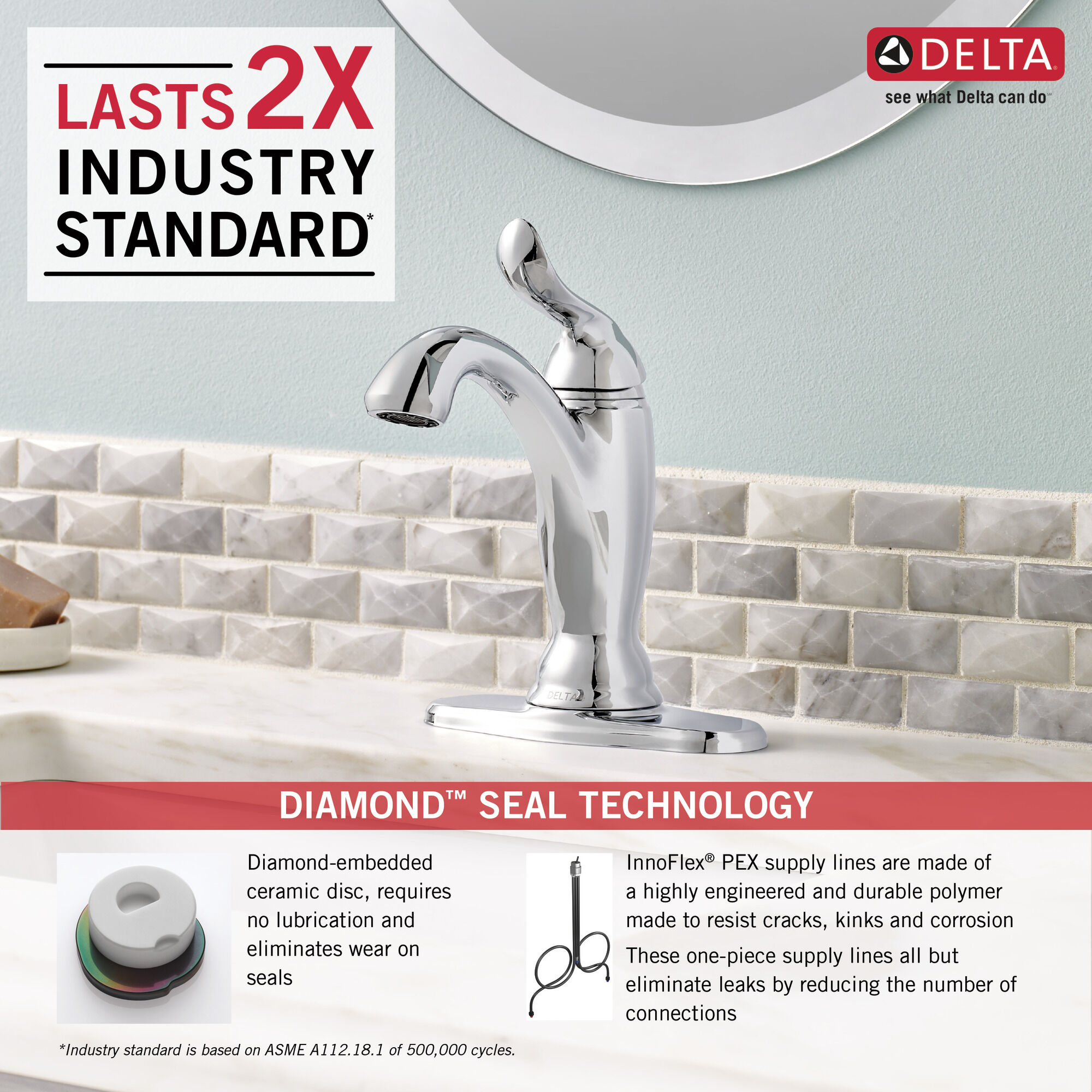 594-MPU-DST Смеситель для ванной с одной ручкой Delta Faucet Linden Хром  - Вид №2