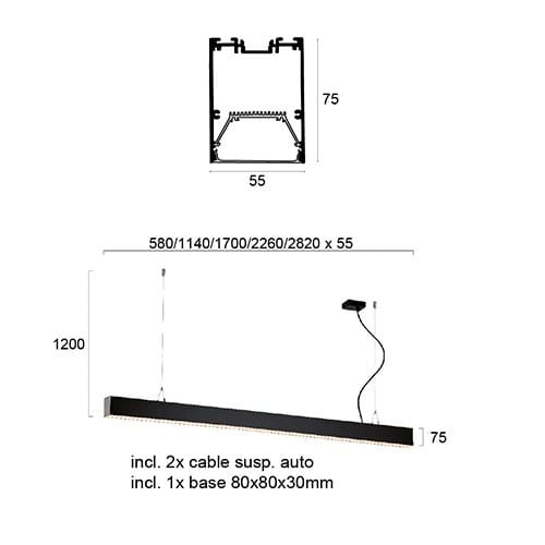 Алюминиевый светодиодный подвесной светильник Terzo Light Station ARCH-00036733 - Вид №4