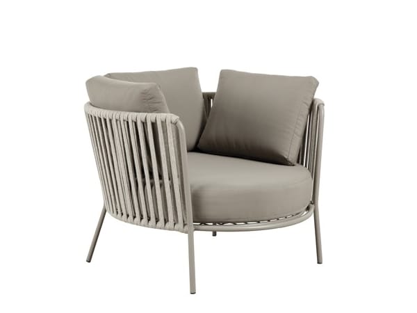 Тканевое садовое кресло с подлокотниками Vermobil Daisy Rope ARCH-00146946