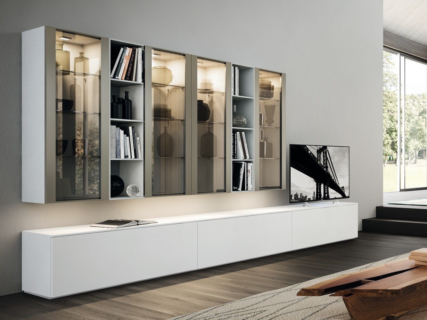 Деревянная стена с интегрированным освещением Composit Day System ARCH-00025869