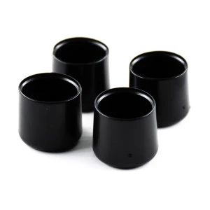 Заглушка на мебельную ножку KONSENSA 30 мм круглые пластик цвет черный 4 шт.