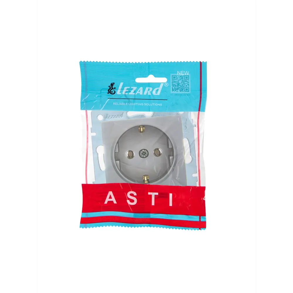 Розетка встраиваемая Lezard Asti с заземлением цвет платина 89385432 STLM-2212631 - Вид №3