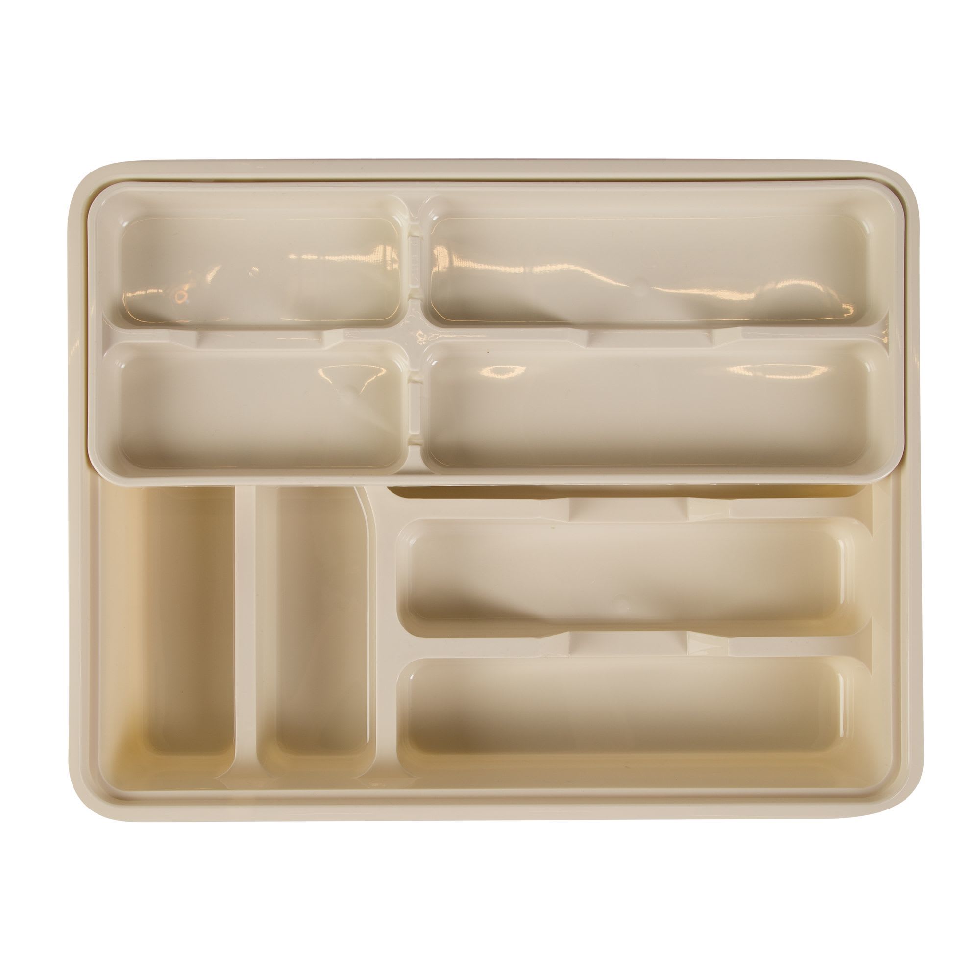 18558926 Лоток для столовых приборов двойной MIO, 40х31х7 см, цвет молочный Santreyd  - Вид №1