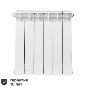 Радиатор секционный Rifar Base RB50006НПЛ 500/100 6 секций нижнее левое подключение биметалл белый 82116790 STLM-2126606